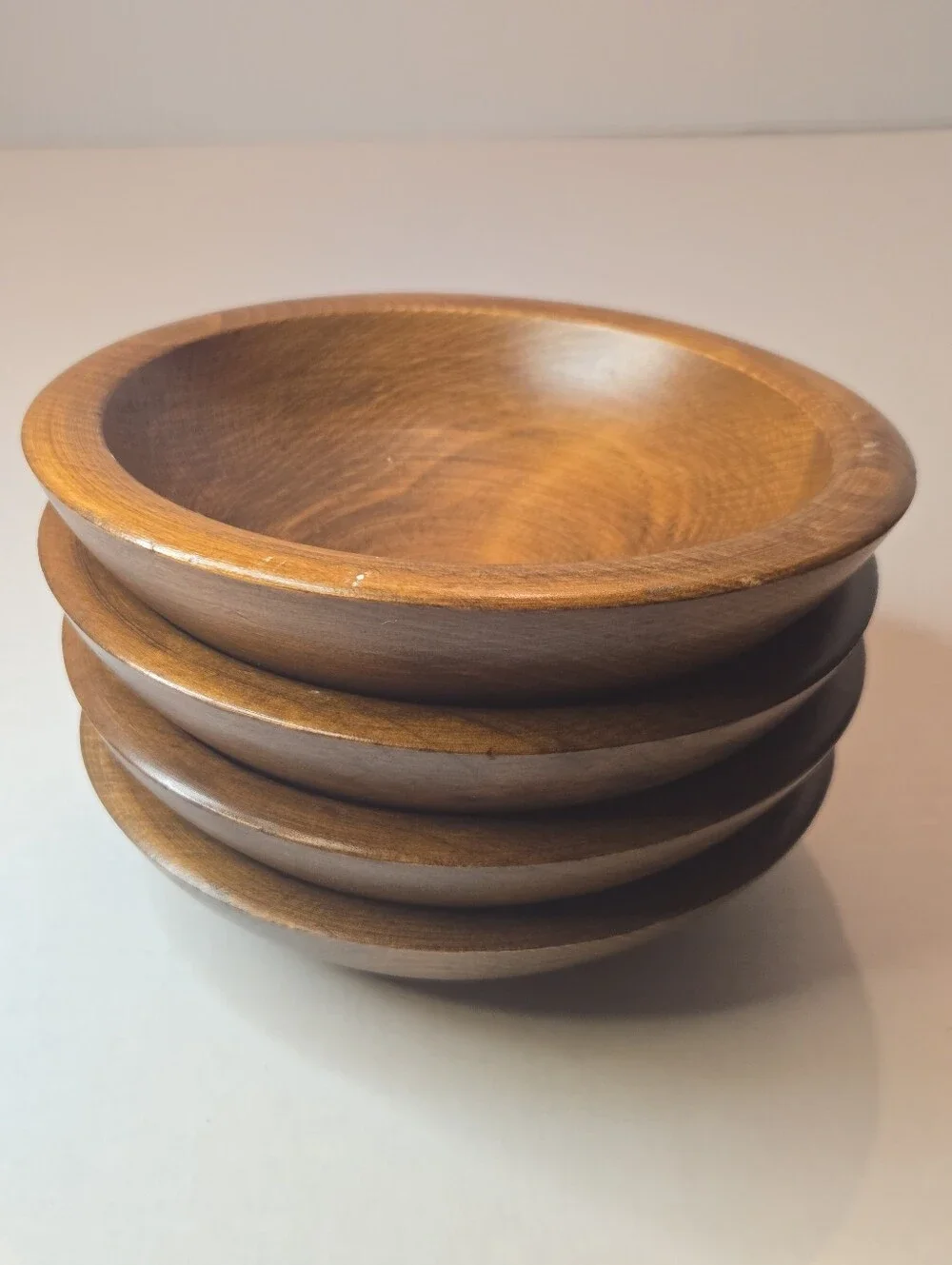 Woodcroftery Fruitwood Cherry Salad  Bowl Set Of 4 Rustic